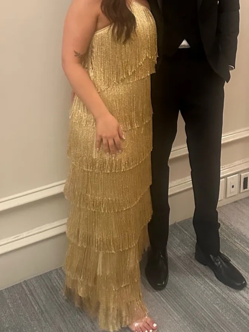 Show Me Your MuMu Gatsby Gold Fringe Maxi Dress
